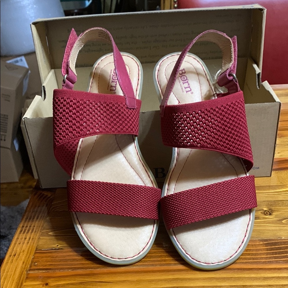 Born Red Sandals with Comfortable Design